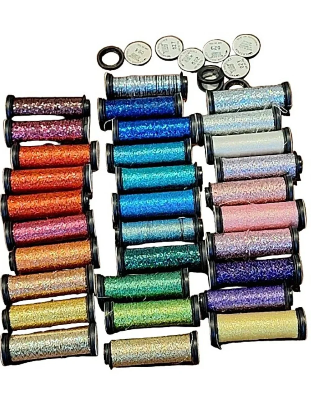Kreinik Metallic Threads Blending Filament Lot of 30 Spools